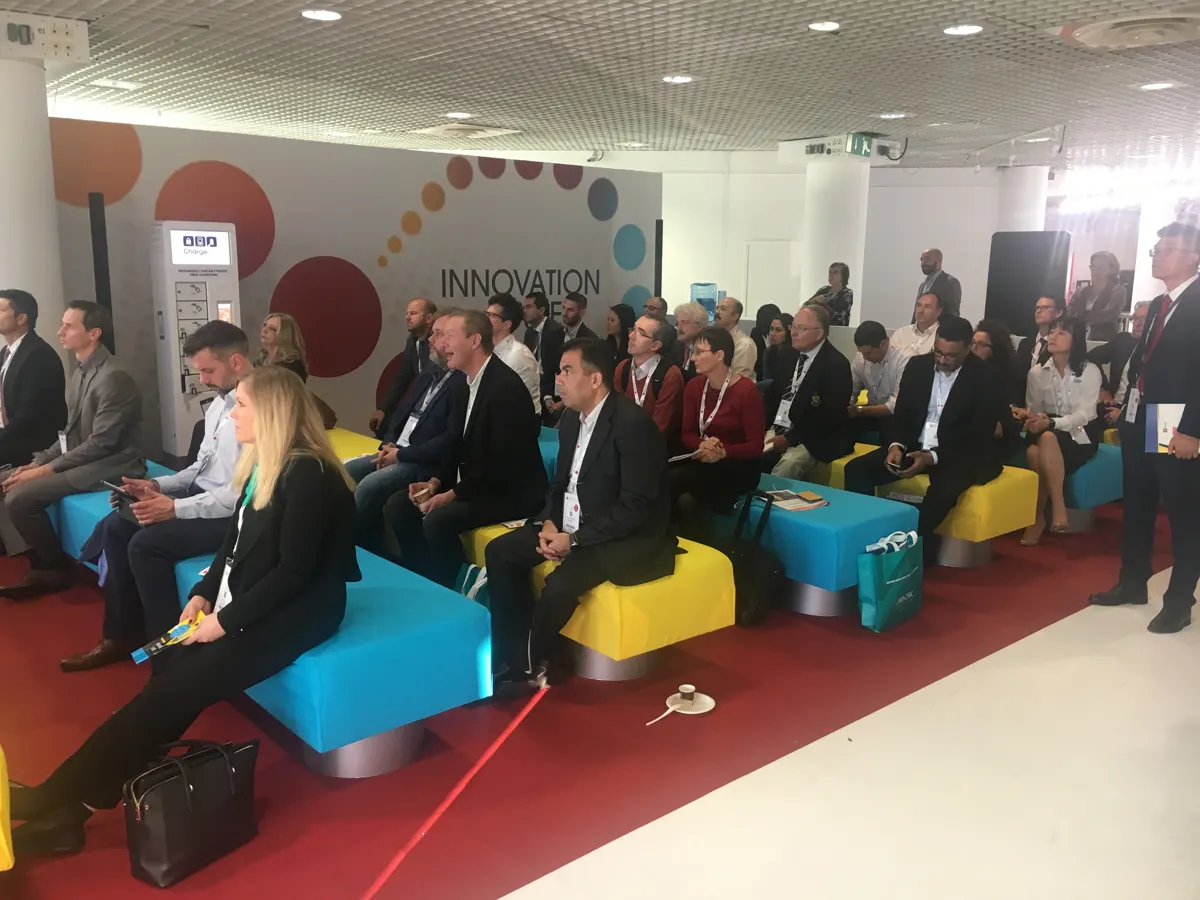 Trustech stage during the BackChain presentation