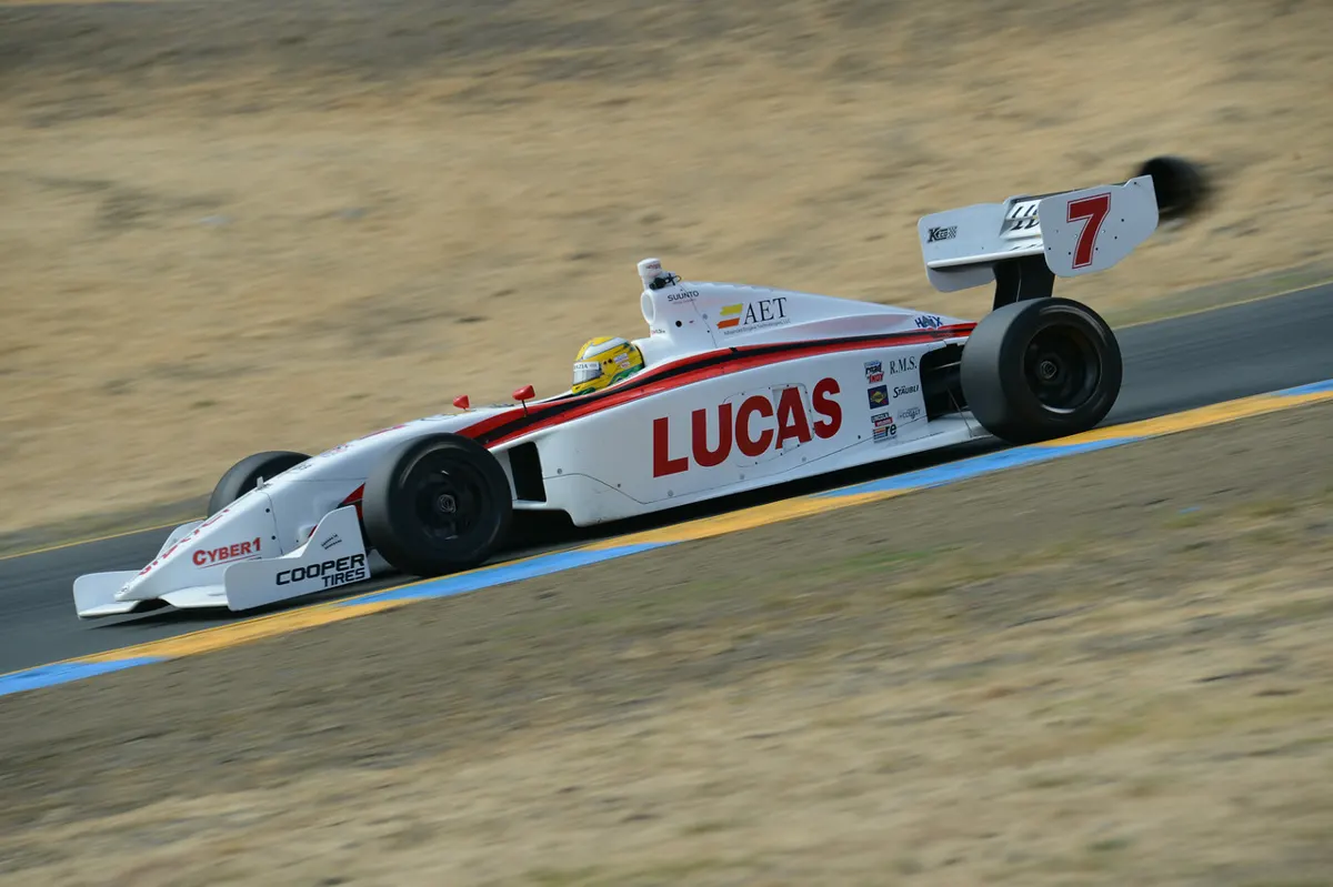 IndyCar with the Cyber1 group logo